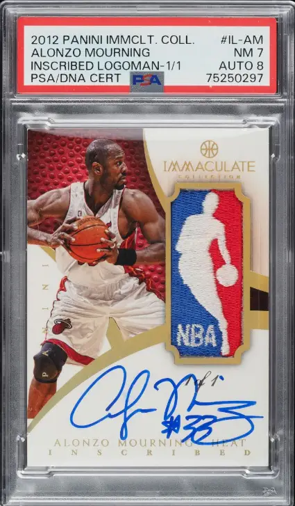 2012 Immaculate Collection Alonzo Mourning Logoman Patch Auto