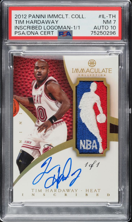 2012 Immaculate Collection Tim Hardaway Logoman Patch Auto