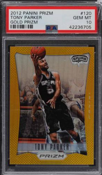 2012 Panini Prizm Gold Prizm Tony Parker Rookie Card