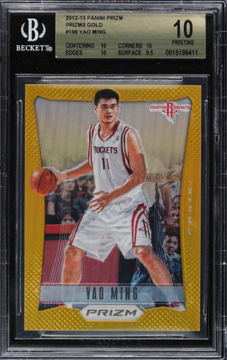 2012 Panini Prizm Gold Yao Ming PRISTINE Rookie Card