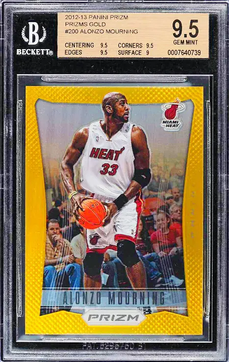 2012 Panini Prizm Prizms Gold Alonzo Mourning Flawless Rookie Card