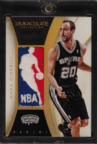 2013 Immaculate Collection Manu Ginobili NBA LOGOMAN PATCH 1/1 Rookie Card