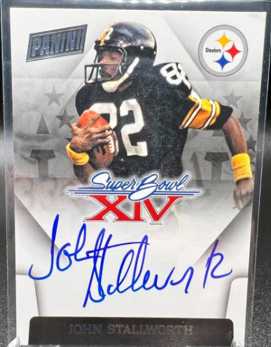 2015 Panini Football John Stallworth Super Bowl XIV On Card Auto Rookie Card