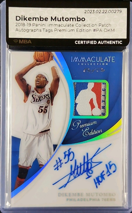 2018 Immaculate Collection Premium Dikembe Mutombo Patch Auto 1/1