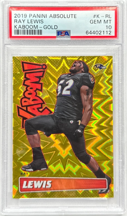 2019 Panini Absolute Ray Lewis KABOOM! Gold SP Rookie Card