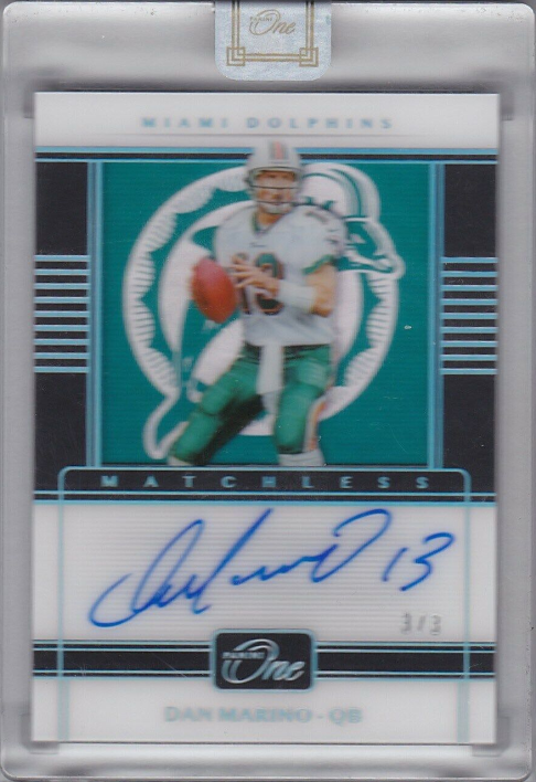 2019 Panini One Football Dan Marino Autograph Auto Rookie Card