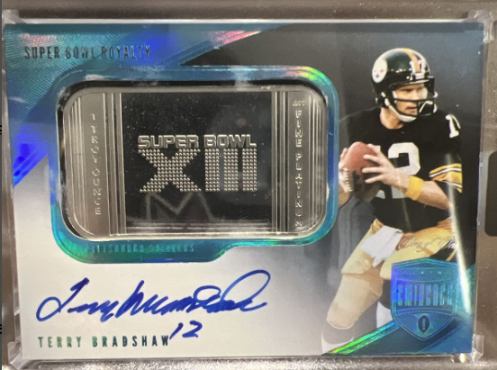 2021 Eminence NFL Autographs Platinum Bar 1/1 Terry Bradshaw Super Bowl Card