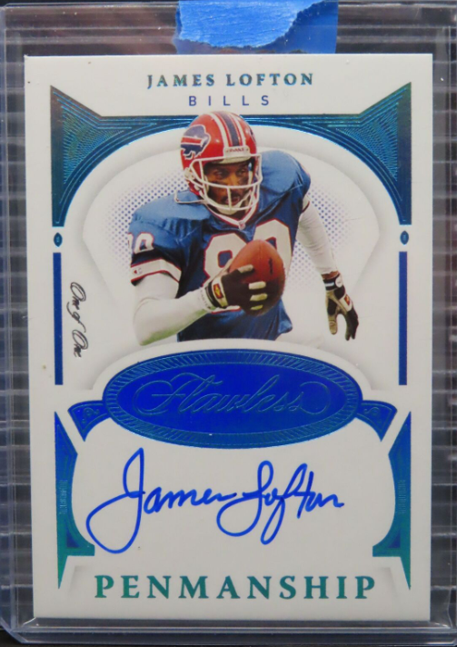 2021 Flawless James Lofton Penmanship Autographs Platinum Auto Rookie Card