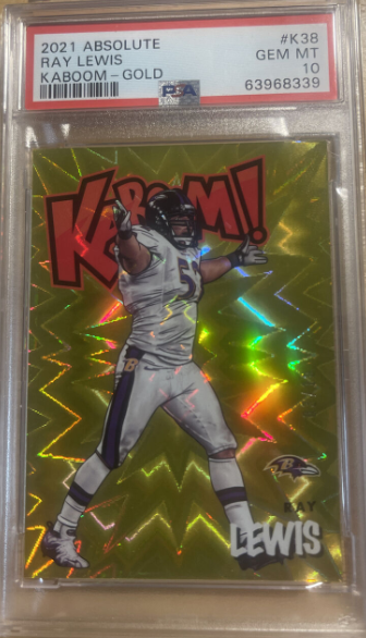 2021 Panini Absolute Ray Lewis KABOOM! SSP Case Hit GOLD Rookie Card