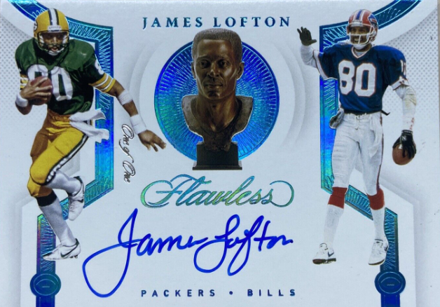 2021 Panini Flawless James Lofton Platinum True 1/1 Auto Rookie Card