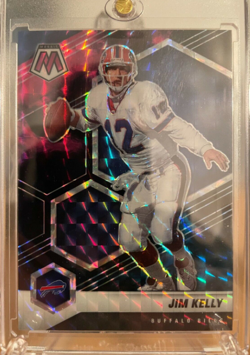 2021 Panini Mosaic Football Nebula 1/1 Jim Kelly Buffalo Bills Rookie Card