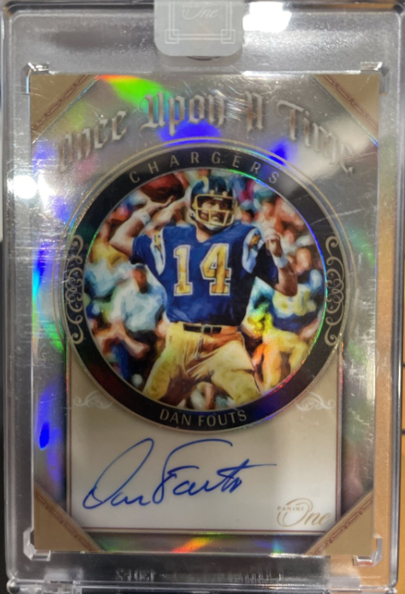 2021 Panini One Football Dan Fouts Once Upon A Time Auto Rookie Card