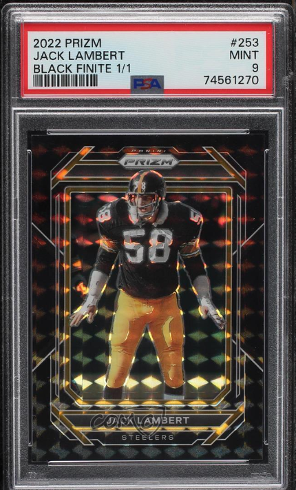 2022 Panini Prizm Black Finite Prizm 1/1 Jack Lambert Rookie Card