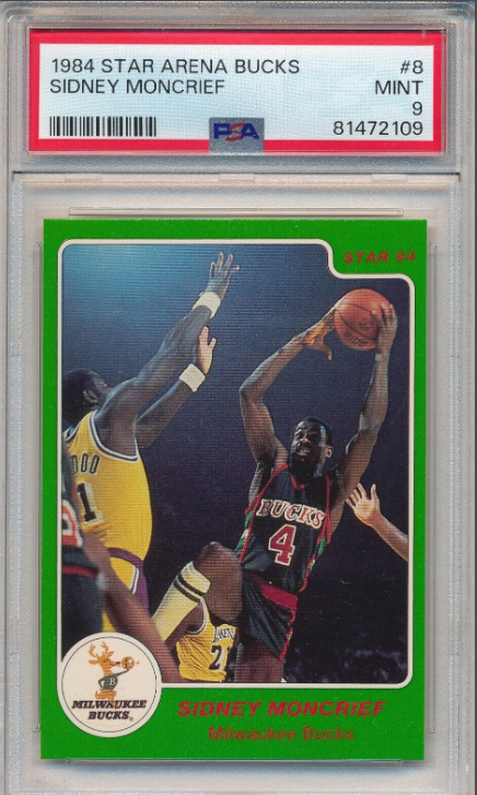 1984 Star Arena Mavericks Sidney Moncrief Rookie Card