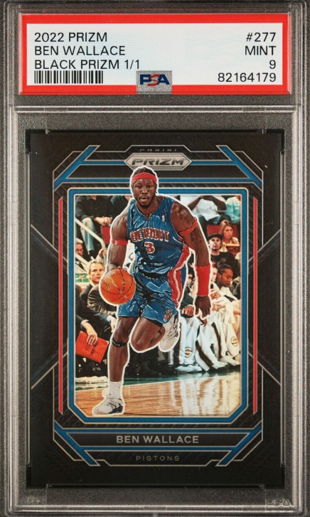 Ben Wallace 2022-23 Panini Prizm Black Prizms 1/1 Rookie Card