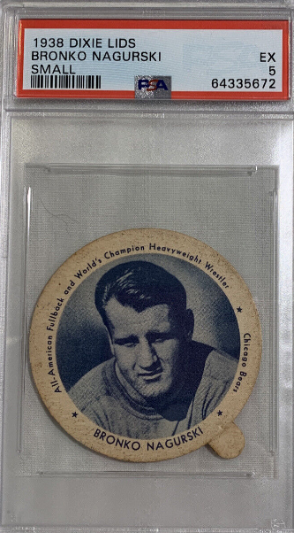 Bronko Nagurski 1938 Dixie Lids Small Bears Rookie Card