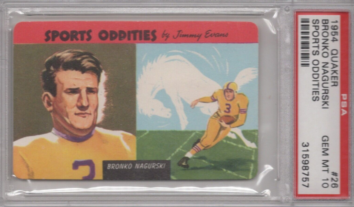 Bronko Nagurski 1954 Quaker Oats Sports Oddities Rookie Card