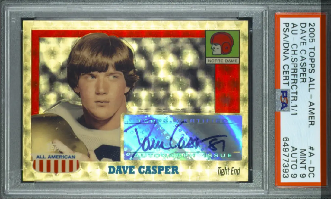 Dave Casper 2005 Topps All-American Superfractor Auto Rookie 