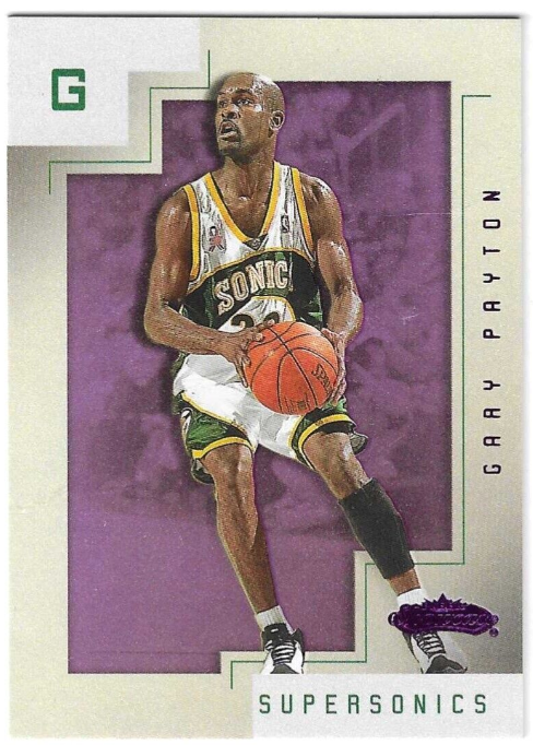 Gary Payton 2001-02 Fleer Showcase Masterpiece Collection 1/1 Card