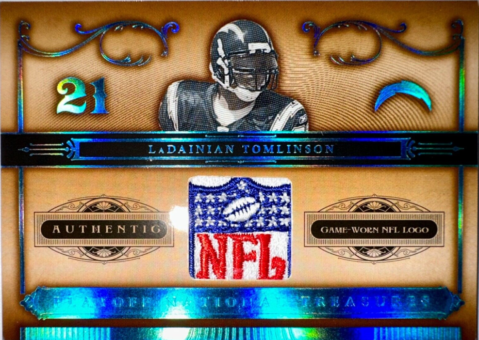 LaDainian Tomlinson 2006 Panini Playoff National Treasures NFL Shield Logo 1/1 Rookie Card