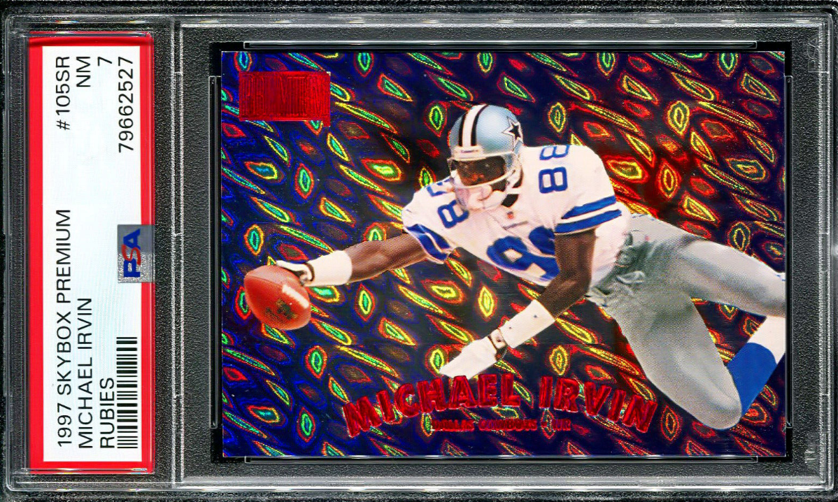 Michael Irvin 1997 Skybox Premium Star Rubies Parallel Rookie Card