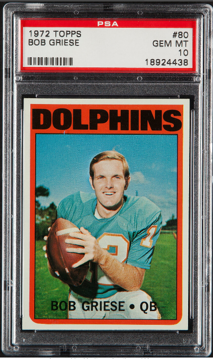 1972 Topps Bob Griese Rookie Card