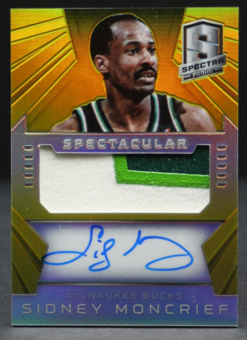 Sidney Moncrief 2014-15 Panini Spectra Spectacular Swatch GOLD Auto Patch 