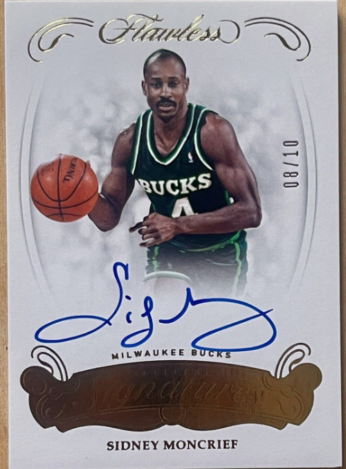 Sidney Moncrief 2017-18 Flawless Gold Auto Bucks Hall Of Fame Rookie Card