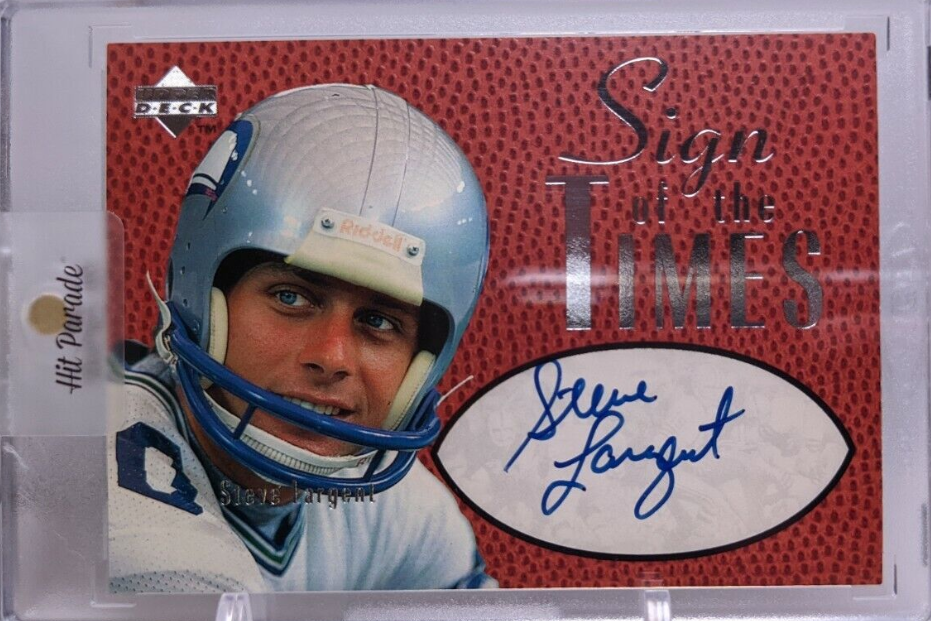 Steve Largent 1997 Upper Deck Sign of the TImes Rookie Card