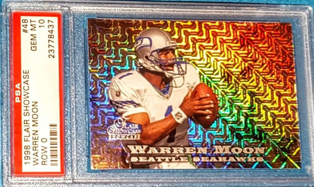 Warren Moon 1998 Flair Showcase Rookie Card