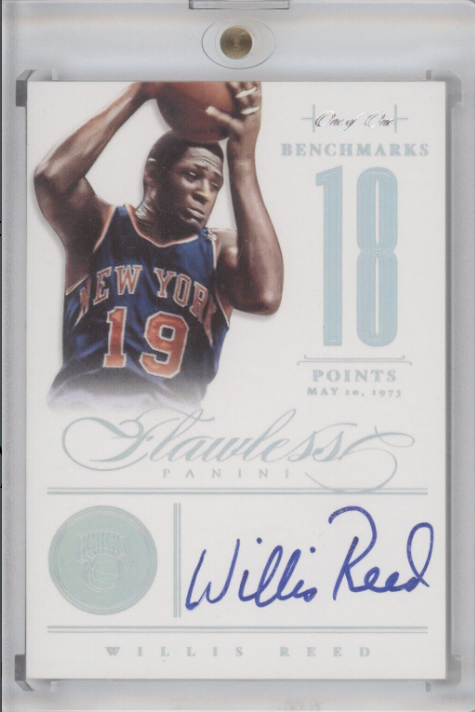 Willis Reed 2012-13 Panini Flawless Benchmarks Auto Platinum 1/1 Rookie Card