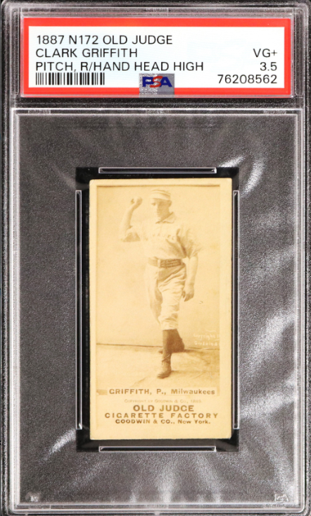 1887 N172 Old Judge Clark Griffith Rookie Card