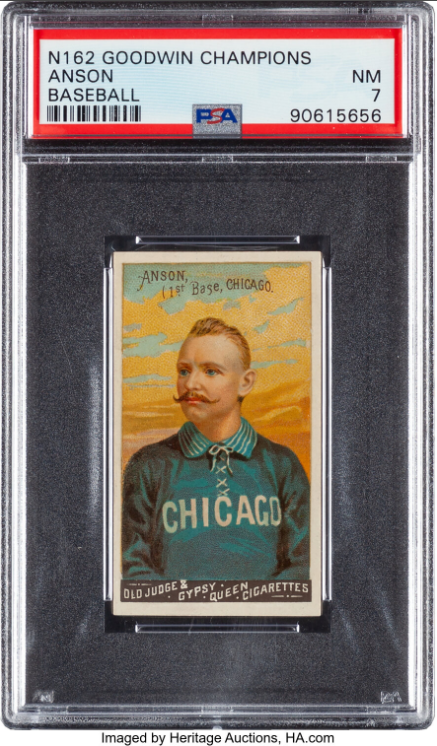 1888 N162 Goodwin Champions Cap Anson Rookie Card