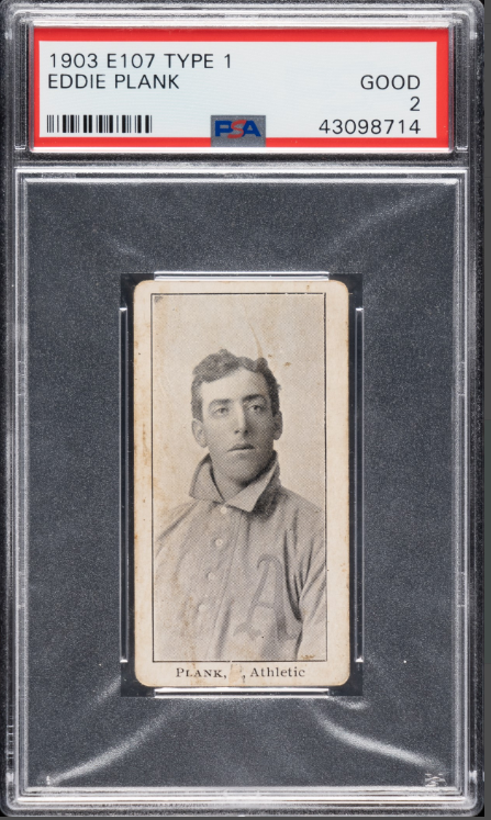 1903 E107 Breisch-Williams Eddie Plank Rookie Card