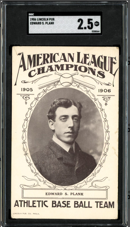 1906 Lincoln Publishing Eddie Plank Rookie Card