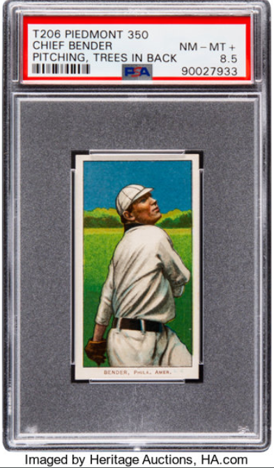 1909-11 T206 Piedmont 350 Chief Bender Rookie Card