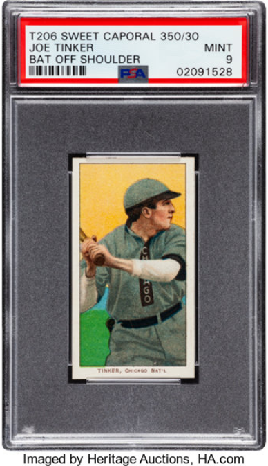 1909-11 T206 Sweet Caporal 350/30 Joe Tinker Rookie Card