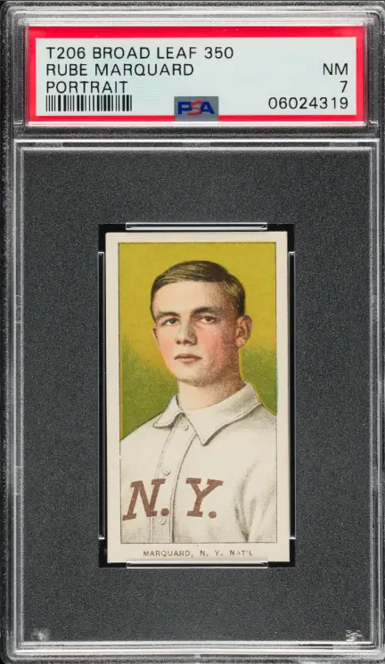 1909-1911 T206 White Border Rube Marquard Portrait Rookie Card