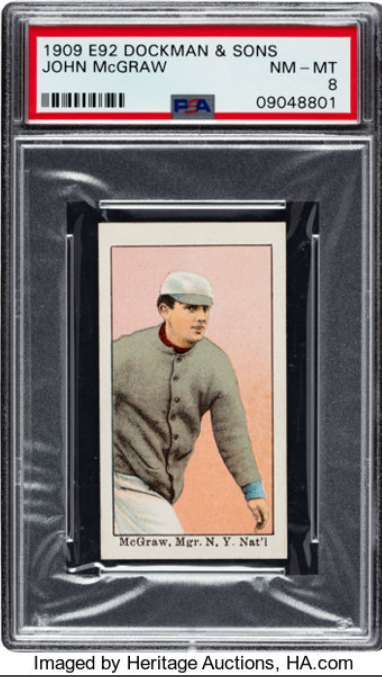 1909 E92 Dockman & Sons John McGraw Rookie Card