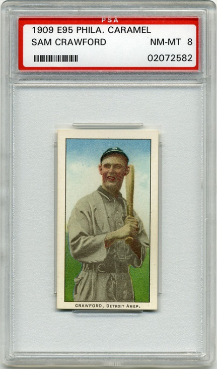 1909 E95 Philadelphia Caramel Sam Crawford Rookie Card