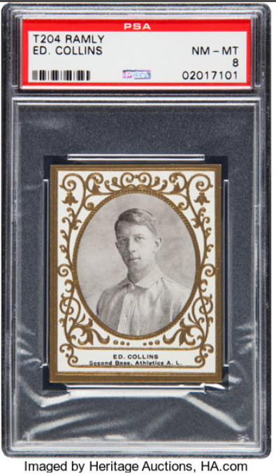 1909 T204 Ramly Eddie Collins Rookie Card