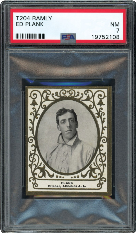 1909 T204 Ramly Eddie Plank Rookie Card