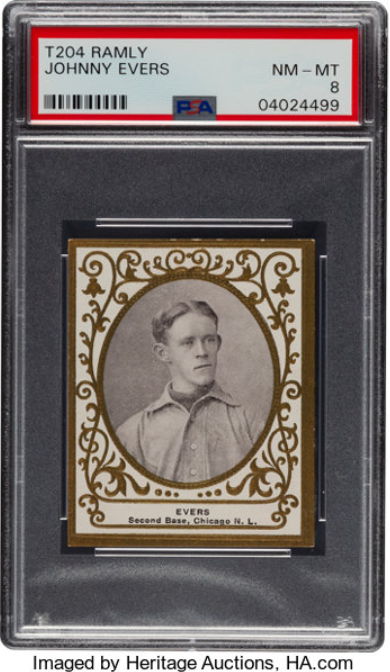 1909 T204 Ramly Johnny Evers Rookie Card