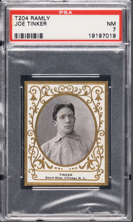 1909 T204 Ramly Tobacco Joe Tinker Rookie Card