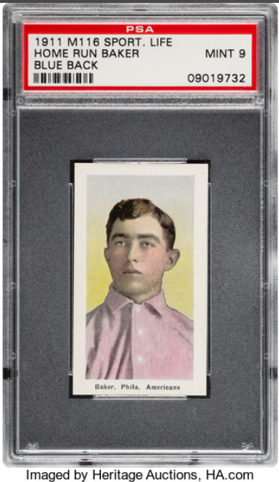 1910-11 M116 Sporting Life Frank Baker Rookie Card