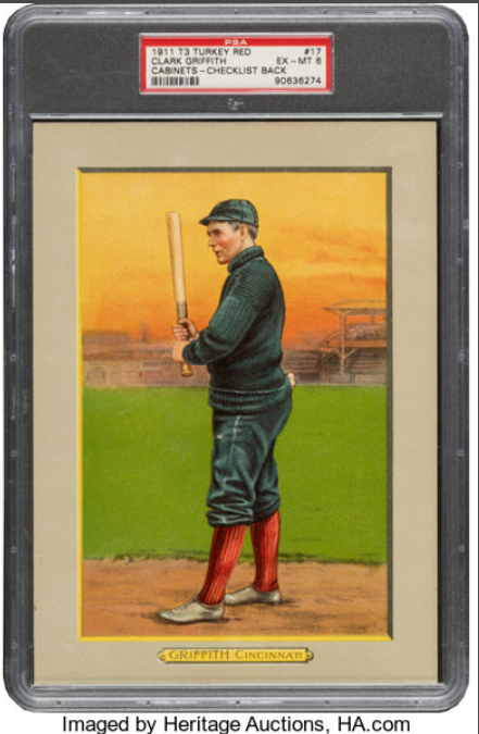 1910-11 T3 Turkey Red Clark Griffith Rookie Card