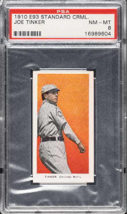 1910 E93 Standard Caramel Joe Tinker Rookie Card