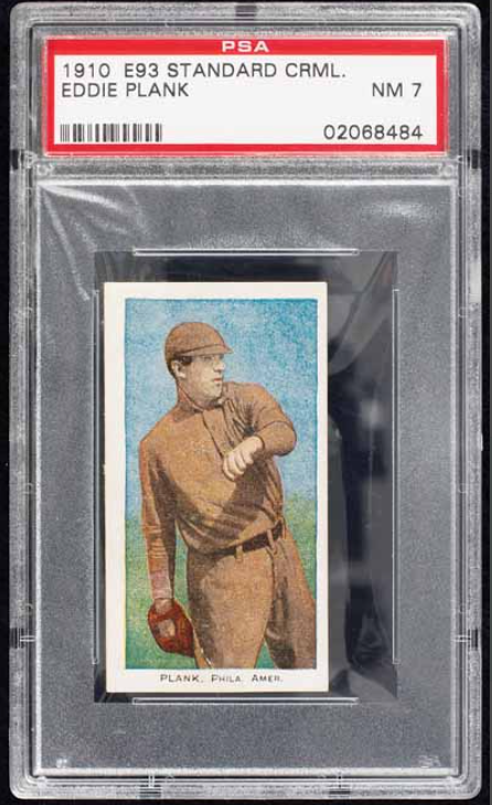 1910 E93 Standard Crml Eddie Plank Rookie Card