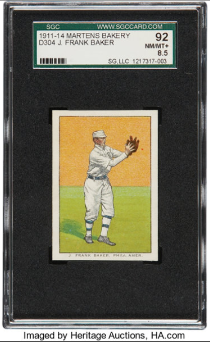 1911-14 D304 General Baking Co. J. Frank Baker Rookie Card