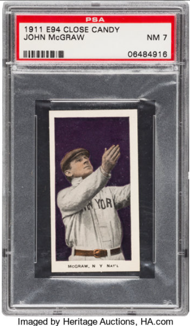 1911 E94 Close Candy John McGraw Rookie Card